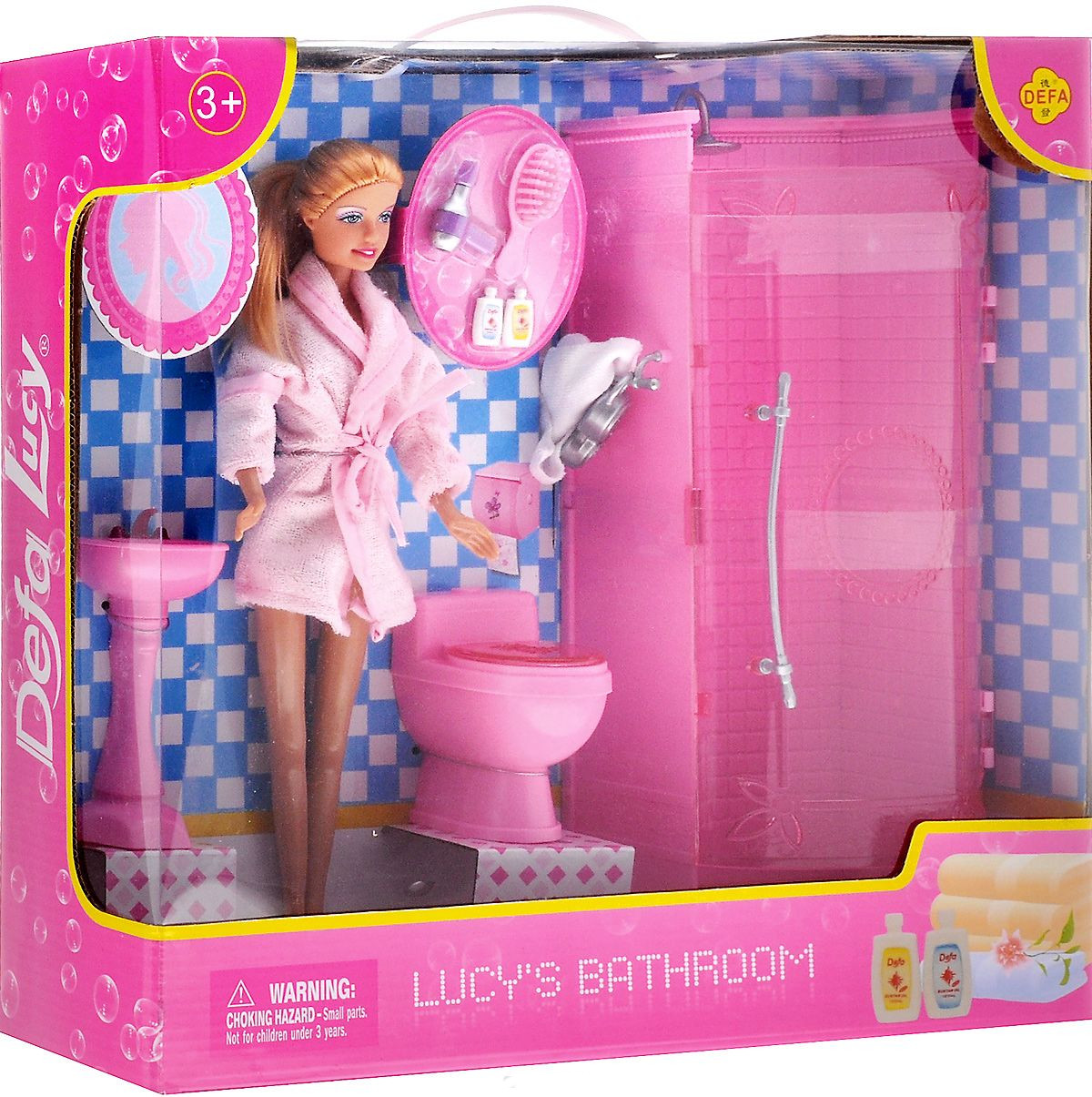 Игровой набор - Ванная комната Люси, с куклой и аксессуарами  